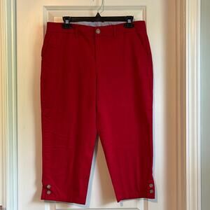 Croft & Barrow Red Crop Pants